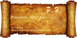 Parotzi Héla névjegykártya